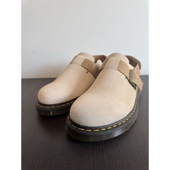 Dr. Martens Jorge II Sandals Size 12 Parchment Beige Suede NEW Men’s Mule Clog - Picture 2 of 8